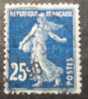 FRANCIA 1907 Nr 140a - 25 C. Azzurro Scuro - Seminatrice Su Fondo Unito - Usati