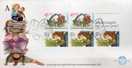 Kinder-Bücher 1980 Niederlande Block 21 FDC 3€ Märchen Froschkönig Children Hoja M/s Bloc Cover Sheet Bf NEDERLANDE - Briefe U. Dokumente