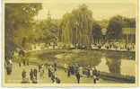 Rppc BAD NAUHEIM GERMANY Tinkkuranlage HEALTH ESTABLISHMENT Large Pond W Fountain VISITORS 1939 - Bad Nauheim