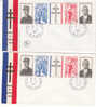 Célébrités - De Gaulle - 2 FDC De 1971 - Oblitération Lille Et Colombay Les Deux églises - Valeur 25 Euros - De Gaulle (Generale)