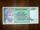 Yugoslavia,SRJ,Inflation, Banknote,Paper Money,Bill,Geld,50.000 Dinars,"A Boy",1992 - Jugoslawien