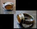 - Ancienne Bague Ouzbekh Ambre / Old Amber Ring From Uzbekistan - Volksschmuck