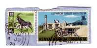 KENYA - 2. Used Stamps On Paper * East African Satellite Eart Station & Sable Antelope ( Kenya - Uganda - Tanzania ) - Kenya, Uganda & Tanzania