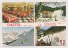 Châtel (74) : 4 Vues De L'Hôtel "le Schuss" Environ Hiver 1970 (animée). - Châtel