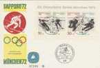 Germany- 1972 Sapporo Winter Olympics Skier, FDC - Hiver 1972: Sapporo