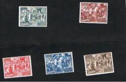 CAT.UNIFIC.  149.153  - VATICANO 1951  15^ CENTENARIO DEL CONCILIO DI CALCEDONIA  -  NUOVI  ** - Unused Stamps