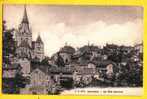 * Lausanne (Suisse - Switserland) * (J.J. 6987) La Cité Derrière, Maisons, Ville, Old Photo, CPA, église, Church, Kirche - Coire