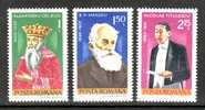 Romania Rumanien 1982, Mi 3845-3847, Famous Peoples --- MNH ** - Unused Stamps