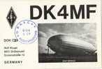 Aviation - Graf Zeppelin - Ballon Dirigeable -  Carte QSL - Gröbenzell Germany - Radio Amateurs - Dirigeables