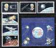 Romania Rumanien 1983, Mi 3933-3938 Bl. 192, 25th Anniv. Of Space Flight --- MNH ** - Unused Stamps