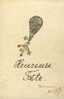 Aviation -  Fantaisie - Ballon Montgolfière - Paillettes Carte Gauffrée - Fesselballons