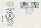 Yugoslavia- 1980 Lake Placid Olympics FDC - Invierno 1980: Lake Placid