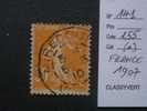 FRANCE  ( O )  De  1907  "   Semeuse  Fond Plein   "  1  Val . - Used Stamps