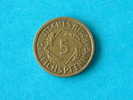 1925 A - 5 REICHSPFENNIG / KM 39 ( For Grade, Please See Photo ) !! - 5 Rentenpfennig & 5 Reichspfennig