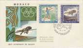 Monaco-1968 Mexico Olympics FDC - Sommer 1968: Mexico