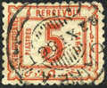 Egypt J5 XF Used 5pi Postage Due From 1884 - 1866-1914 Khedivato Di Egitto