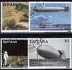 Luftschiff Graf Zeppelin 1989 GUYANA 2485/9 Plus Block 38 O 13€ Flugwesen Ballonfahrt Airplane Bloc Bf Sheet Of GUAYANA - Montgolfier