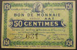 Roubaix Et Tourcoing 5950 Centimes Pirot 59-2050 TTB - Buoni & Necessità