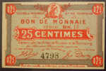 Roubaix Et Tourcoing 59 25 Centimes Pirot 59-2052 SUPERBE - Bons & Nécessité