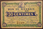 Roubaix Et Tourcoing 59 50 Centimes Pirot 59-2053 TTB - Bonos