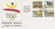 Namibia-1992 Barcelona Olympic Games FDC - Sommer 1992: Barcelone