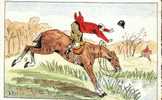 THEME - HIPPISME  -  Belle Carte AQUARELLEE  - Cavalier Et Sa Monture - Ippica