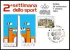 OLYMPIC - ITALIA ROMA 1984 - CONI SETTIMANA DELLO SPORT - ANNULLO 7.10.1984 SU CARTOLINA UFFICIALE - Zomer 1984: Los Angeles