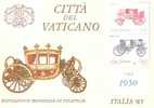 37062)foglio Commemorativo Espo. Mondiale Di Filatelia Città Del Vaticano Con 1500£+450£ - Nuovi - Blocs & Feuillets