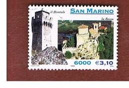 SAN MARINO CAT.UNIF.1704 - 1999  ARCHITETTURA DI MONTEFELTRO -  USATI (°) - Used Stamps