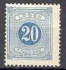 Sweden Postage Due 1874-77 Mi. 6 B   20 Ö Lösen Perf. 13 MNG - Postage Due