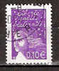 Timbre France Y&T N°3446 (03) Obl. Marianne Du 14 Juillet.  0.10 €.  Violet-rouge. Cote 0.15 € - 1997-2004 Marianna Del 14 Luglio