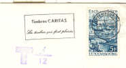 Luxembourg - Flamme 1977 Caritas Sur Lettre Taxée Pour La France - Maschinenstempel (EMA)