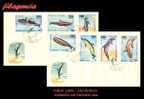 AMERICA. CUBA SPD-FDC. 1984 FAUNA. CETÁCEOS. PECES - FDC