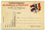 WWI / CARTE DE FRANCHISE MILITAIRE / DRAPEAU / - WW1