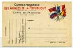 WWI / CARTE DE FRANCHISE MILITAIRE / DRAPEAU / - WO1