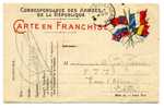 WWI / CARTE DE FRANCHISE MILITAIRE / DRAPEAU / - WW1