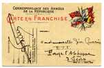 WWI / CARTE DE FRANCHISE MILITAIRE / DRAPEAU / - 1. Weltkrieg