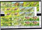 Naturschutz Dinosaurier 1994 Tadschikistan 50/7 4-Block O 24€ WWF Urtiere Bloque Ss Hoja Fauna Blocs M/s Sheets Bf Asien - Fossils