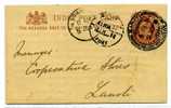 GRANDE BRETAGNE  1911 / BOMBAY / ENTIER POSTAL / STATIONERY / REPIQUAGE  D.D. BARIA - Material Postal