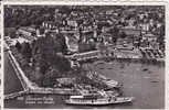 CPSM LAUSANNE OUCHY LE PORT VUE AERIENNE VUE D AVION SUISSE - Port