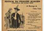 Festival Du Folklore Alsacien - Obernai, 28 Jullet 1959 - Feuille " Programme " - Alsace
