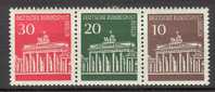 Germany Berlin 1966 Mi. Markenheftchen W 43 (Mi. 288+287+286) Brandenburger Tor MNH - Carnets