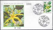 Mayotte 1997 Fleur Ylang Ylang FDC Enveloppe Premier Jour Numérotée - Société Mahoraise De Philatélie Et De Cartophilie - Storia Postale