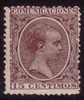 Edifil 219(*) 1899 Alfonso XIII Pelón 15 Cts Castaño - Unused Stamps