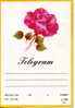 FLEUR / ROSE / TELEGRAMME /TELEGRAM / POLOGNE /POLSKA - Rosas