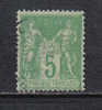 F132 - FRANCIA , 5 Cent  Unificato N. 64. N Sotto B - 1876-1878 Sage (Typ I)