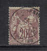 F140 - FRANCIA , 20 Cent  Unificato N. 67. N Sotto B . - 1876-1878 Sage (Type I)