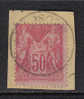 F186 - FRANCIA , 1898 : 50 Cent Unificato N. 104 . N Sotto B . - 1898-1900 Sage (Tipo III)