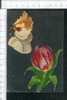 Jolies Chromos Découpis Légérement Gaufrées Fleurs Perroquet Tulipe - Fiori
