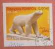 POLAR BEAR ( French - Used Stamp On Paper ) * Oso Polar Eisbär Ijsbeer Urso Polar Ours Oso Bär Orso Urso Dragen * - Ours